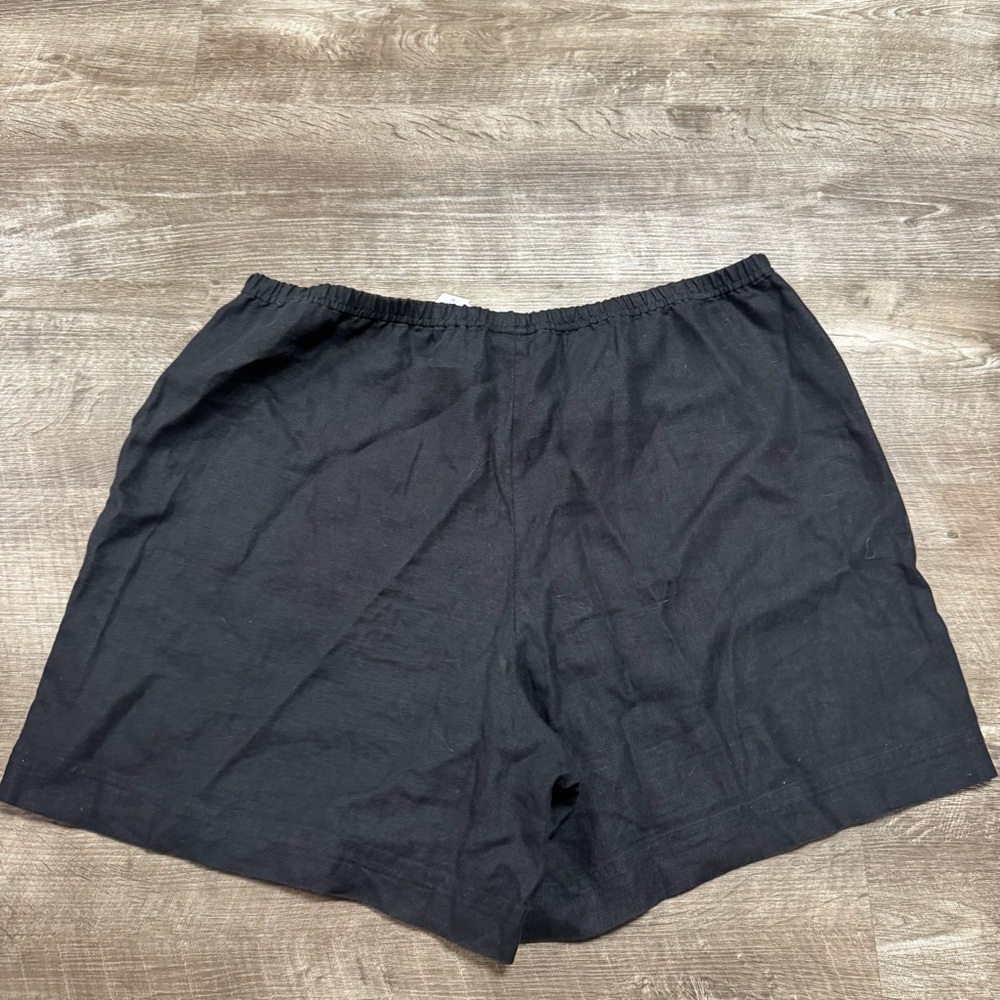 J Jill 100% Linen Black Shorts Size XL - Picture 8 of 8